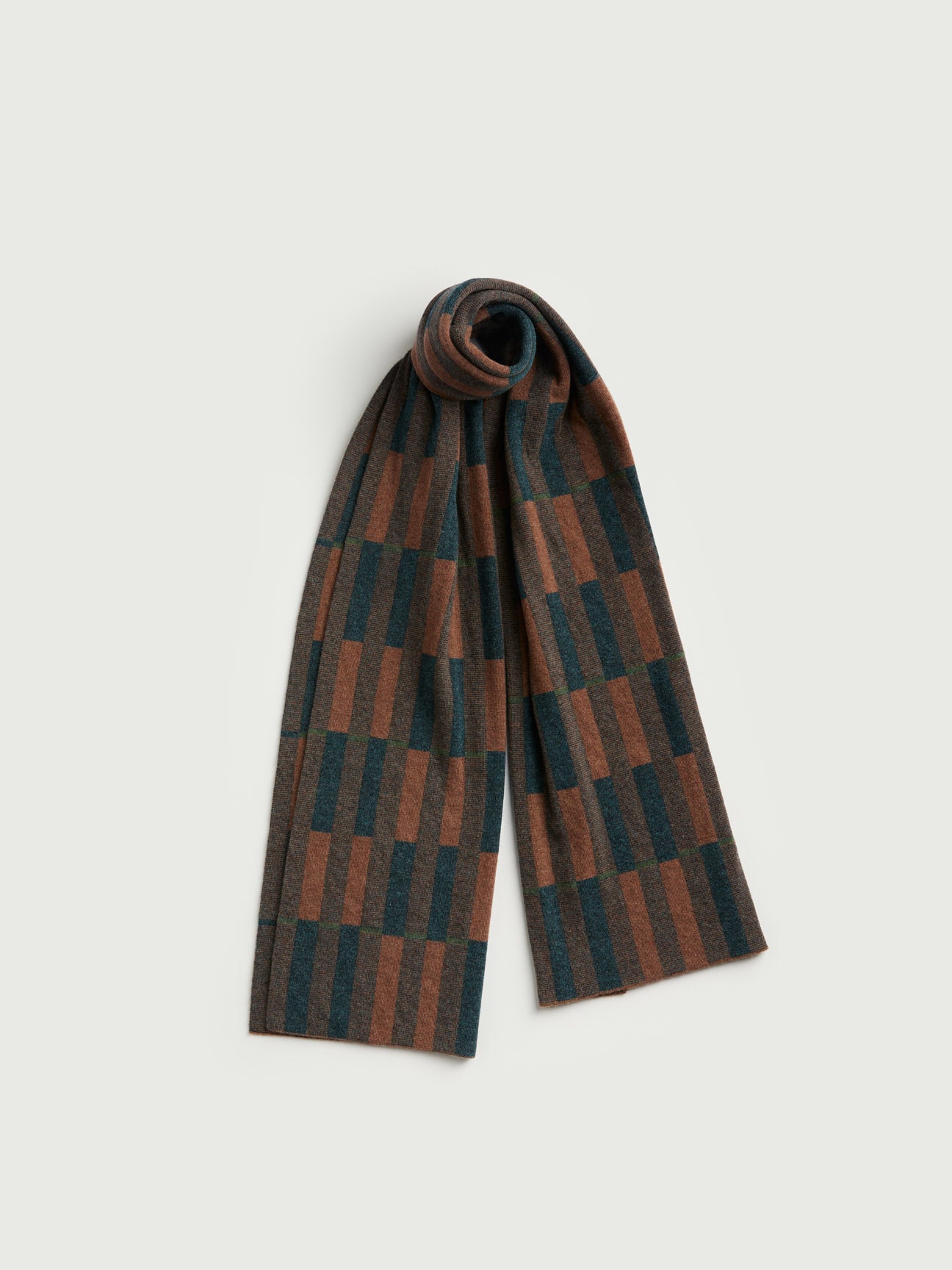 Scarf "Garden" - Hazelnut & Ink