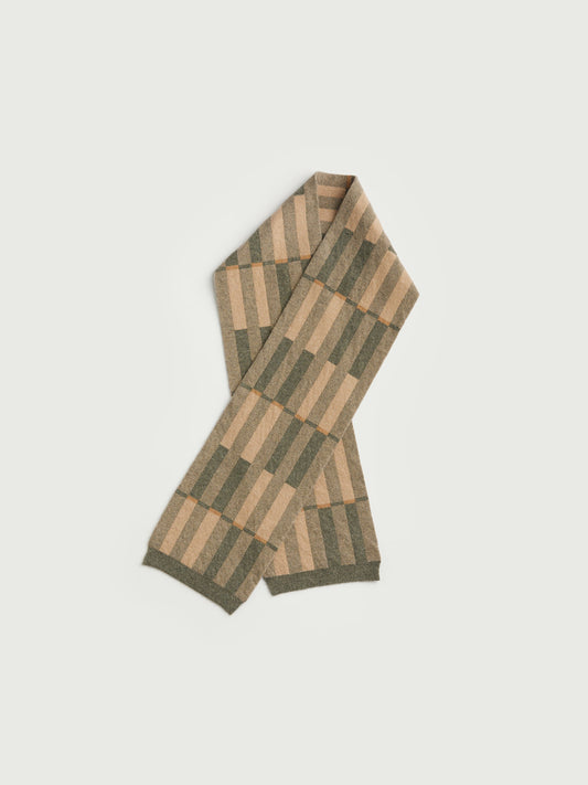 Small Scarf "Garden" - Barley & Moss