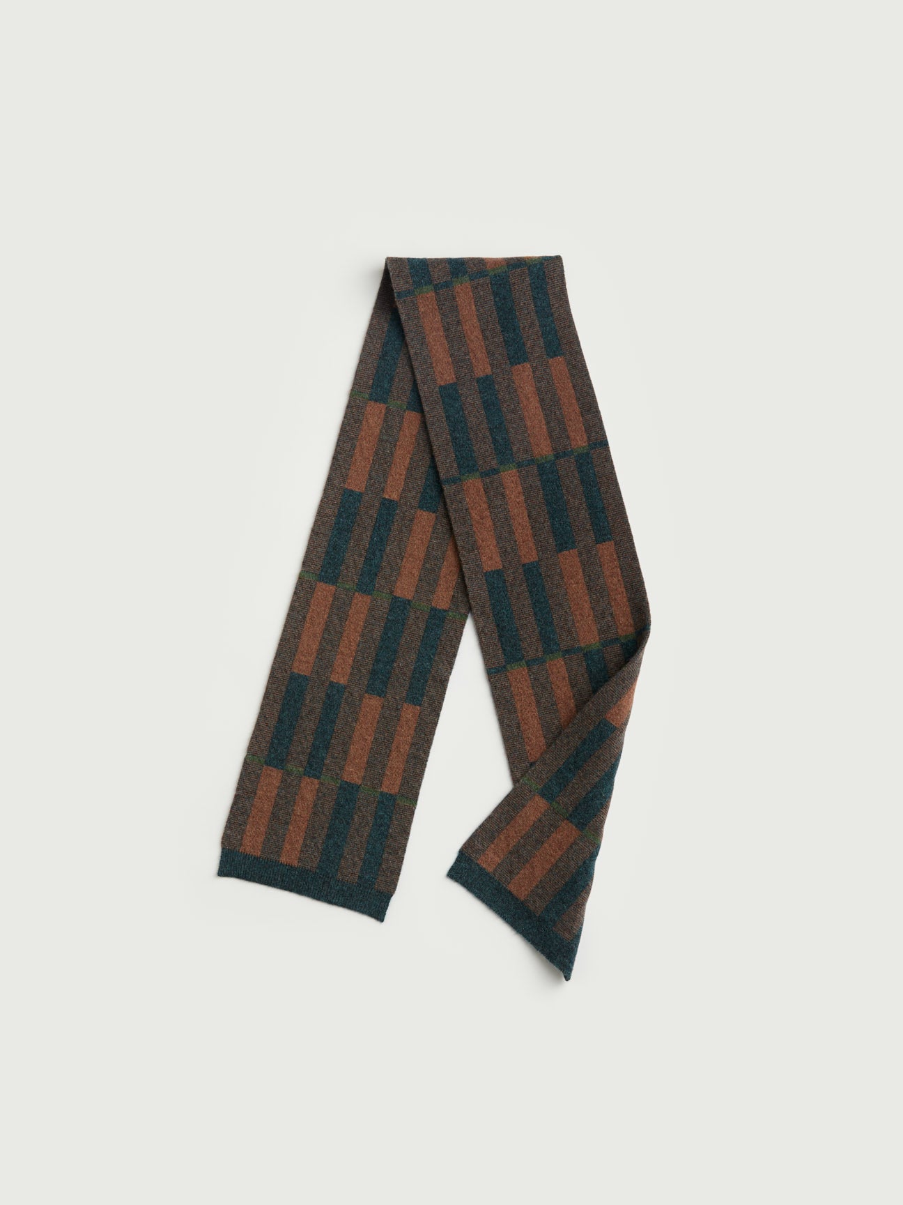 Small Scarf "Garden" - Hazelnut & Ink (PRE-ORDER)