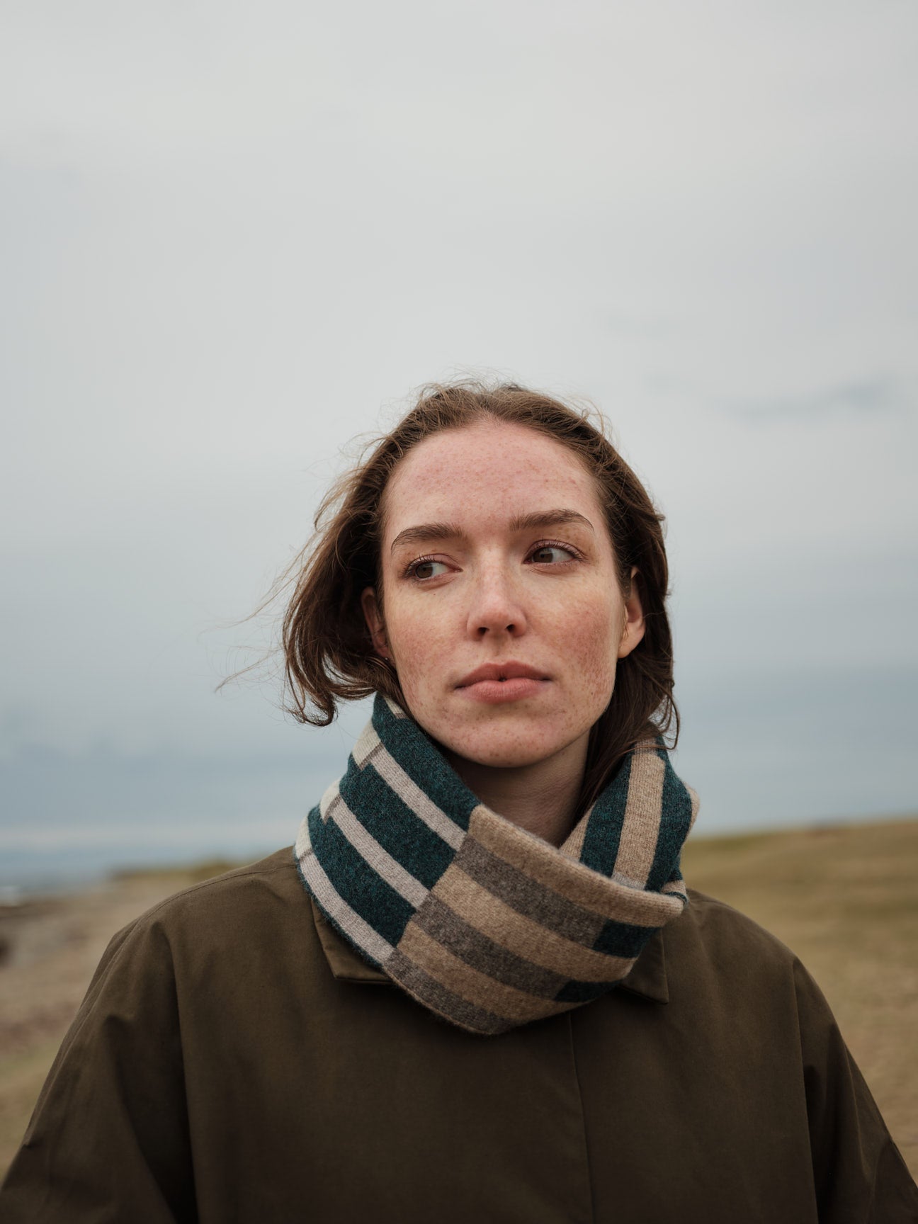 Circle Scarf "Harbour" - Ink, Hare, Wren