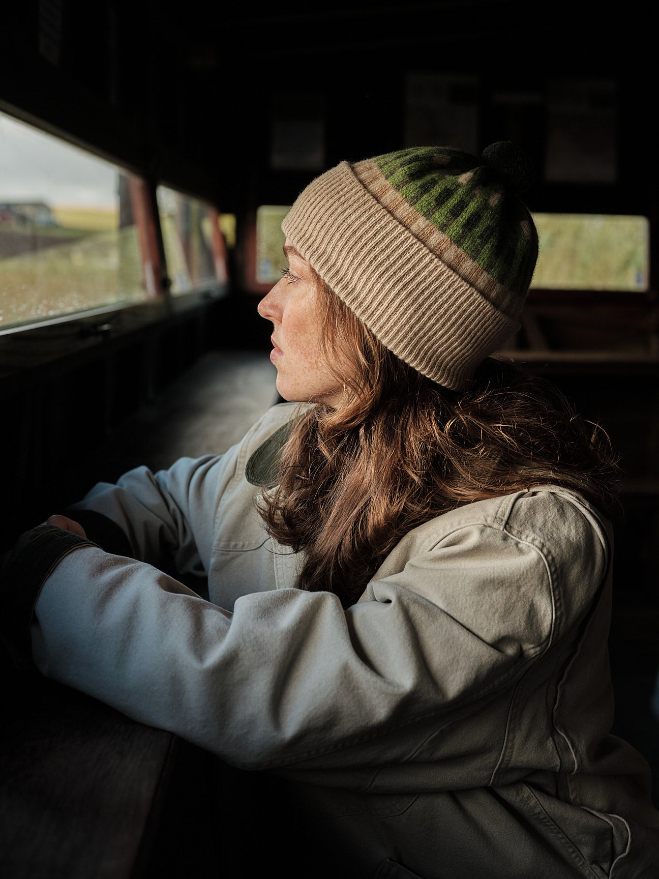Pom Hat "Harbour" - Oat, Field Green, Pine