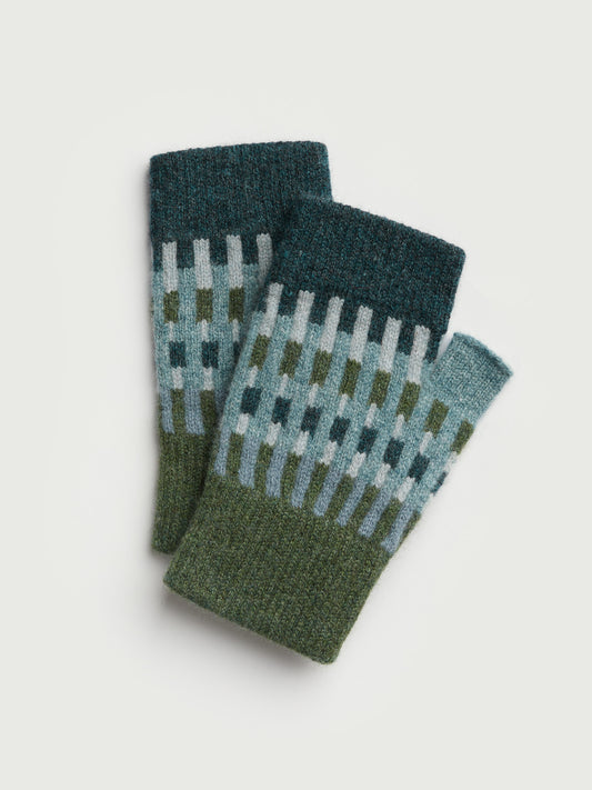 Fingerless Mitten "Harbour" - Pine, North Sea, Haar