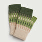 Fingerless Mitten "Harbour" - Oat, Field Green, Pine