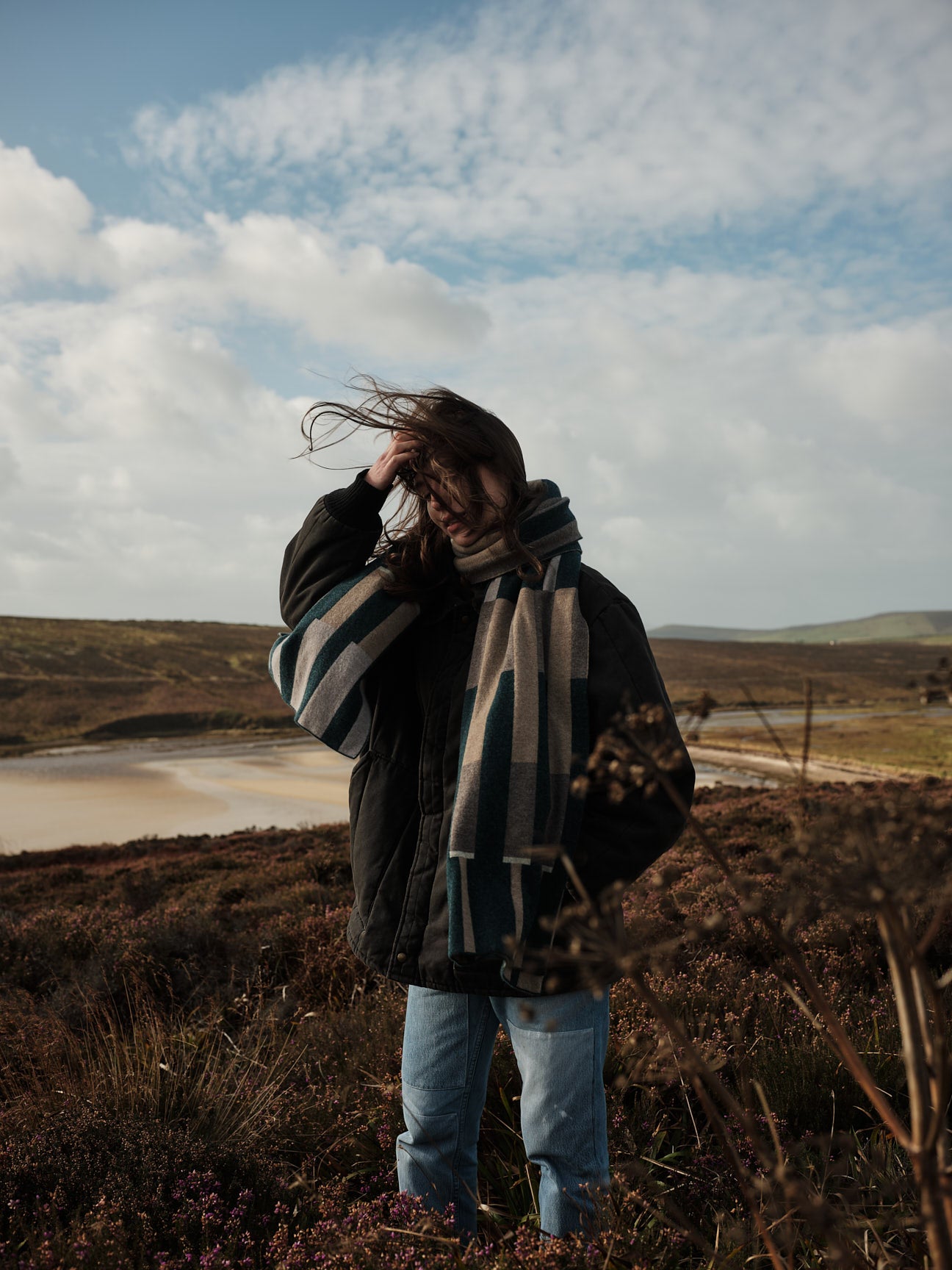 Scarf "Harbour" - Ink, Hare, Wren