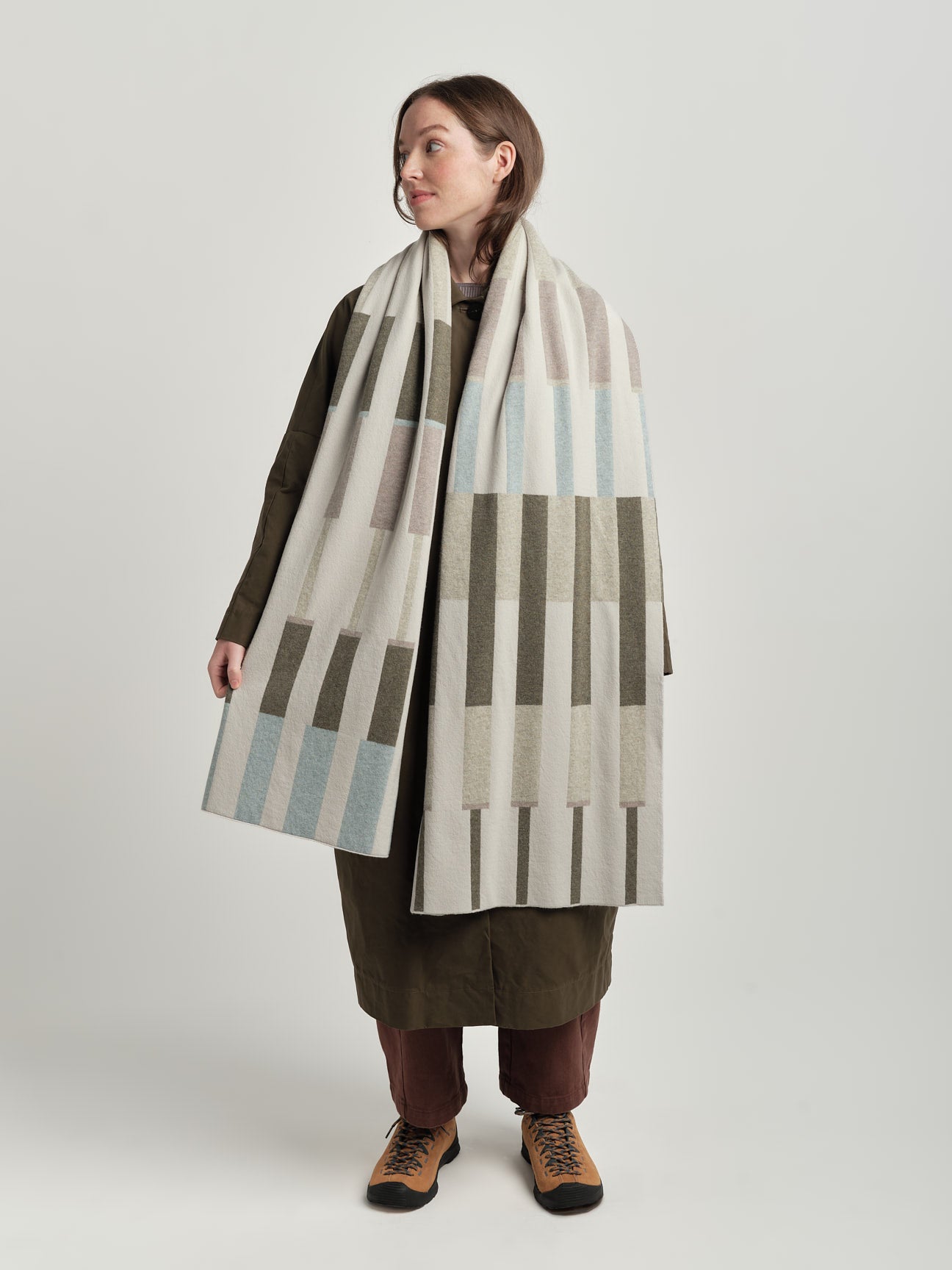 Scarf "Harbour" - Paper, Moss, Haar