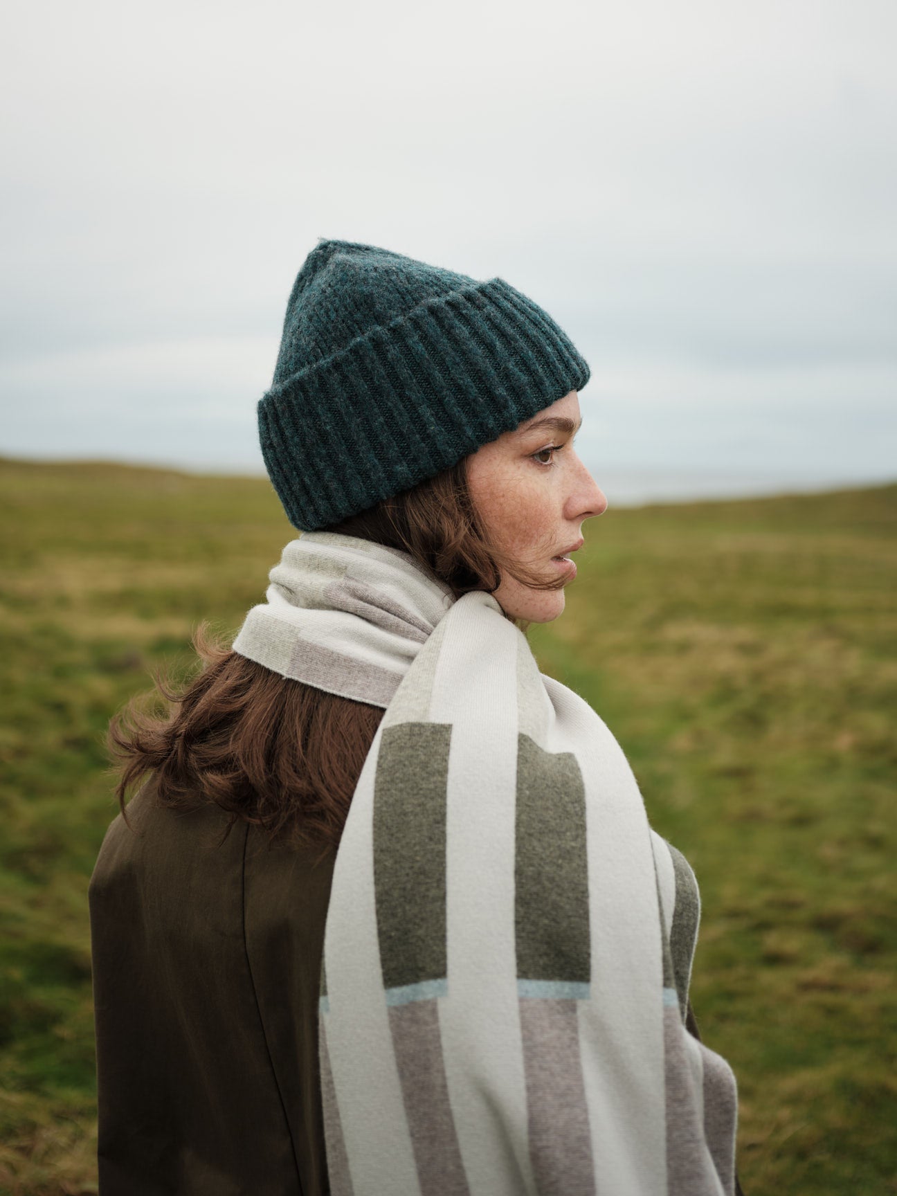 Scarf "Harbour" - Paper, Moss, Haar