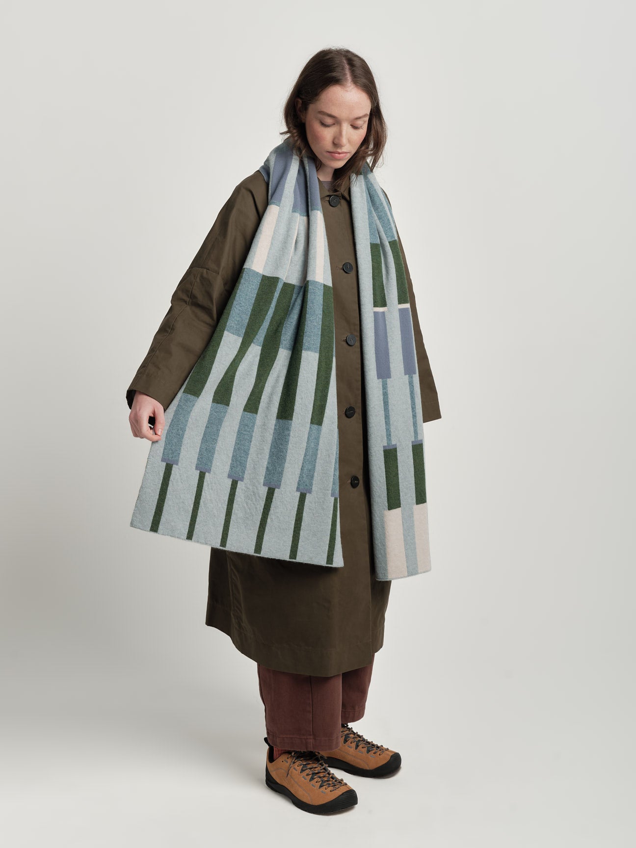 Scarf "Harbour" - Haar, North Sea, Pine