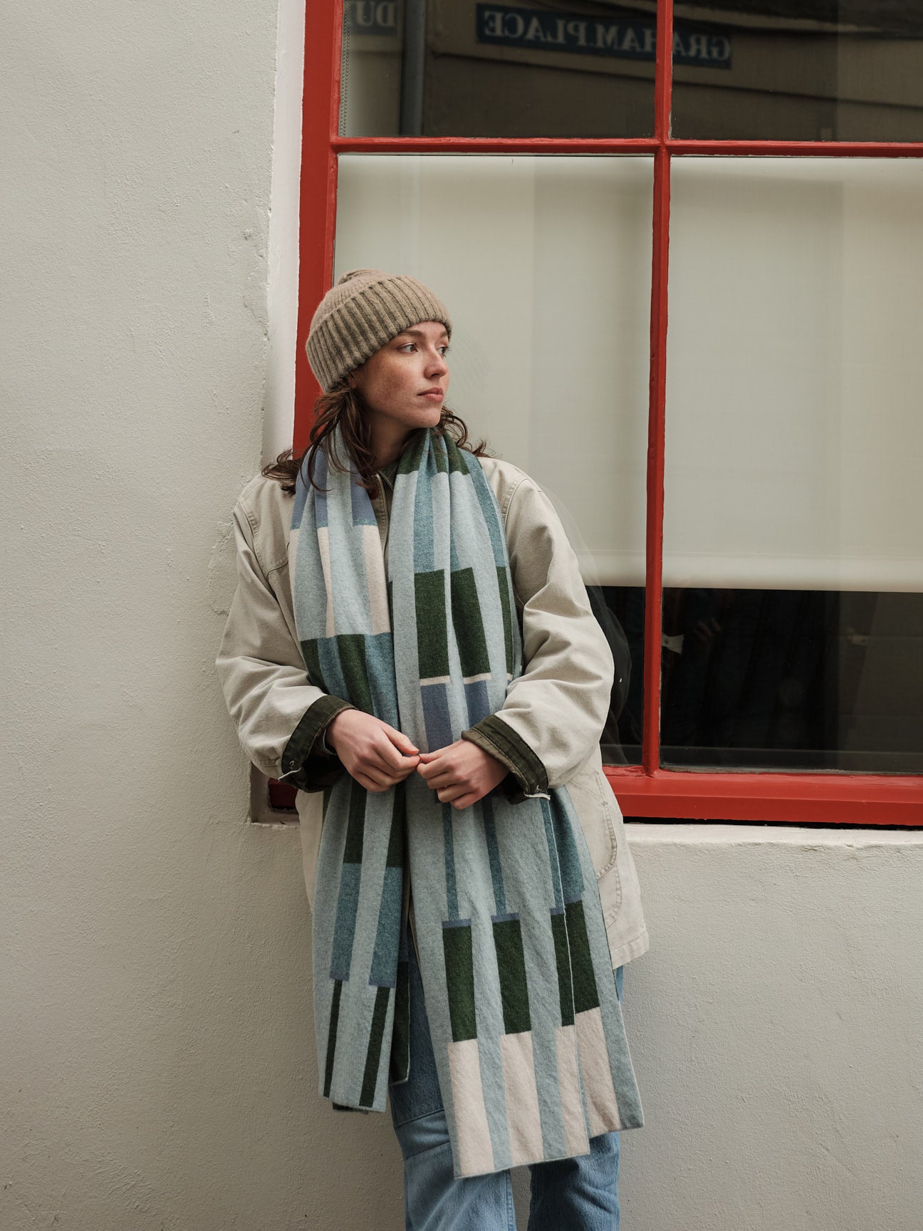 Scarf "Harbour" - Haar, North Sea, Pine