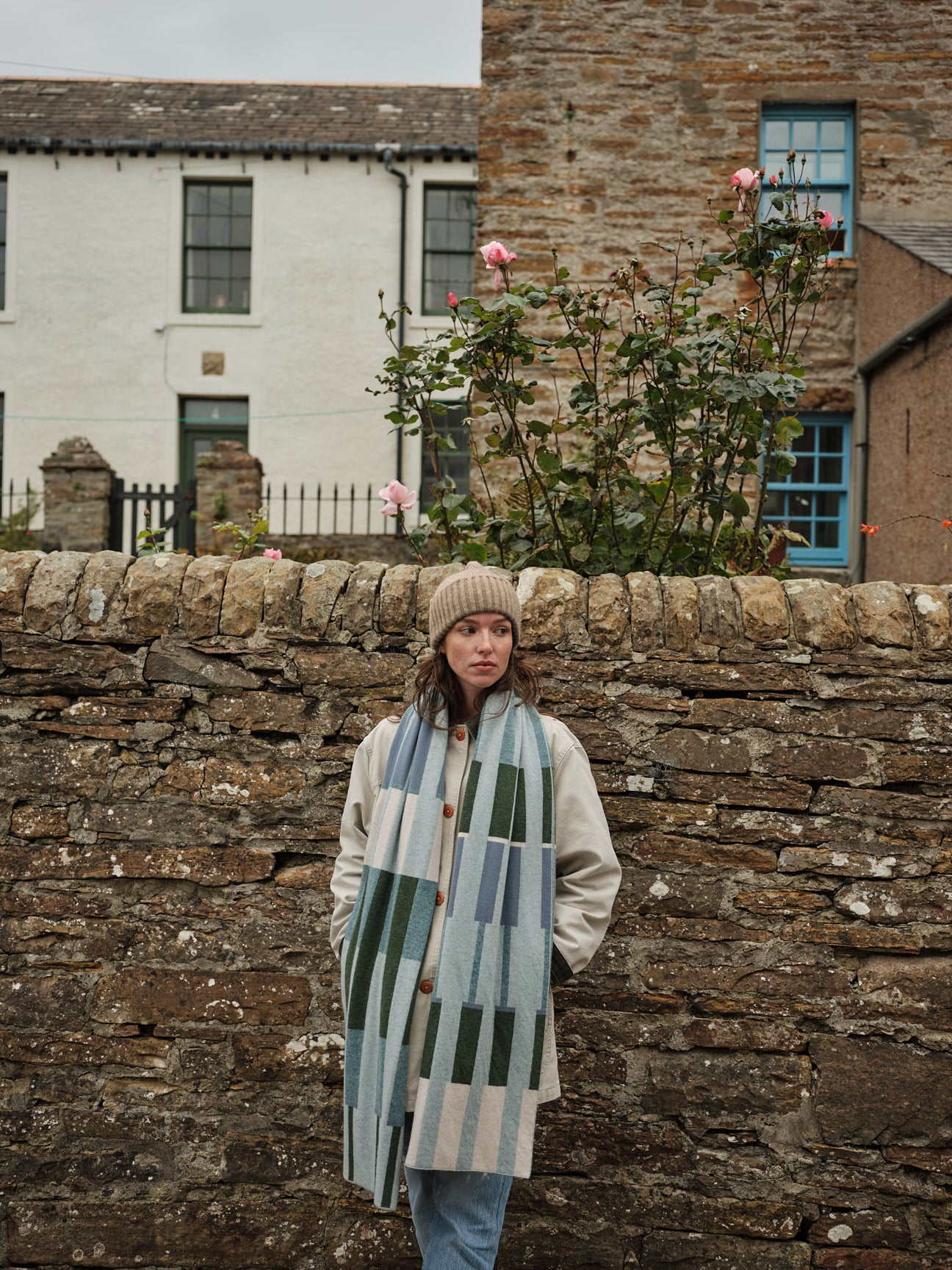Scarf "Harbour" - Haar, North Sea, Pine