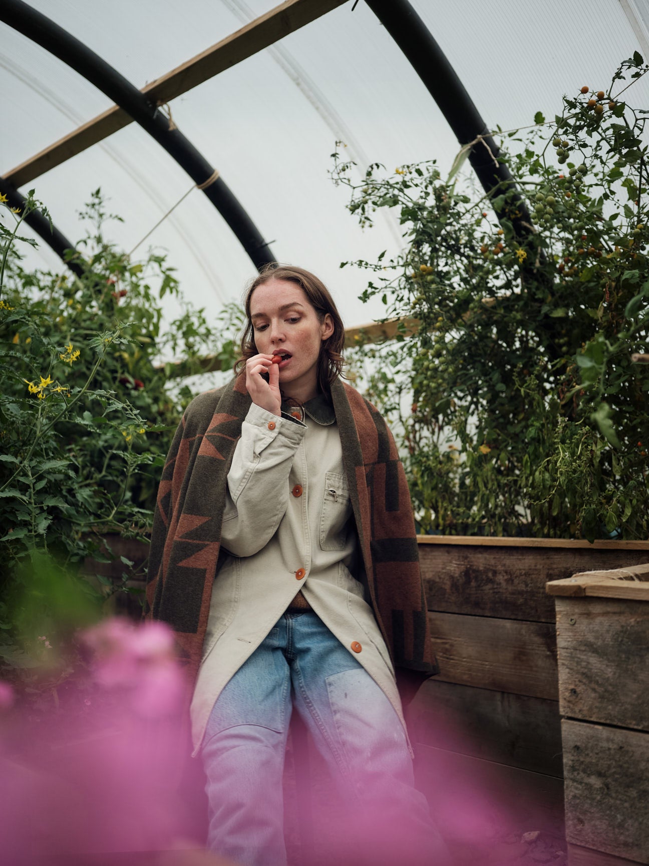 Blanket "Keel" - Nettle & Hazelnut