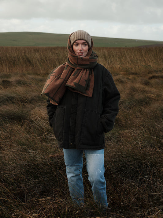 Scarf "Keel" - Nettle & Hazelnut