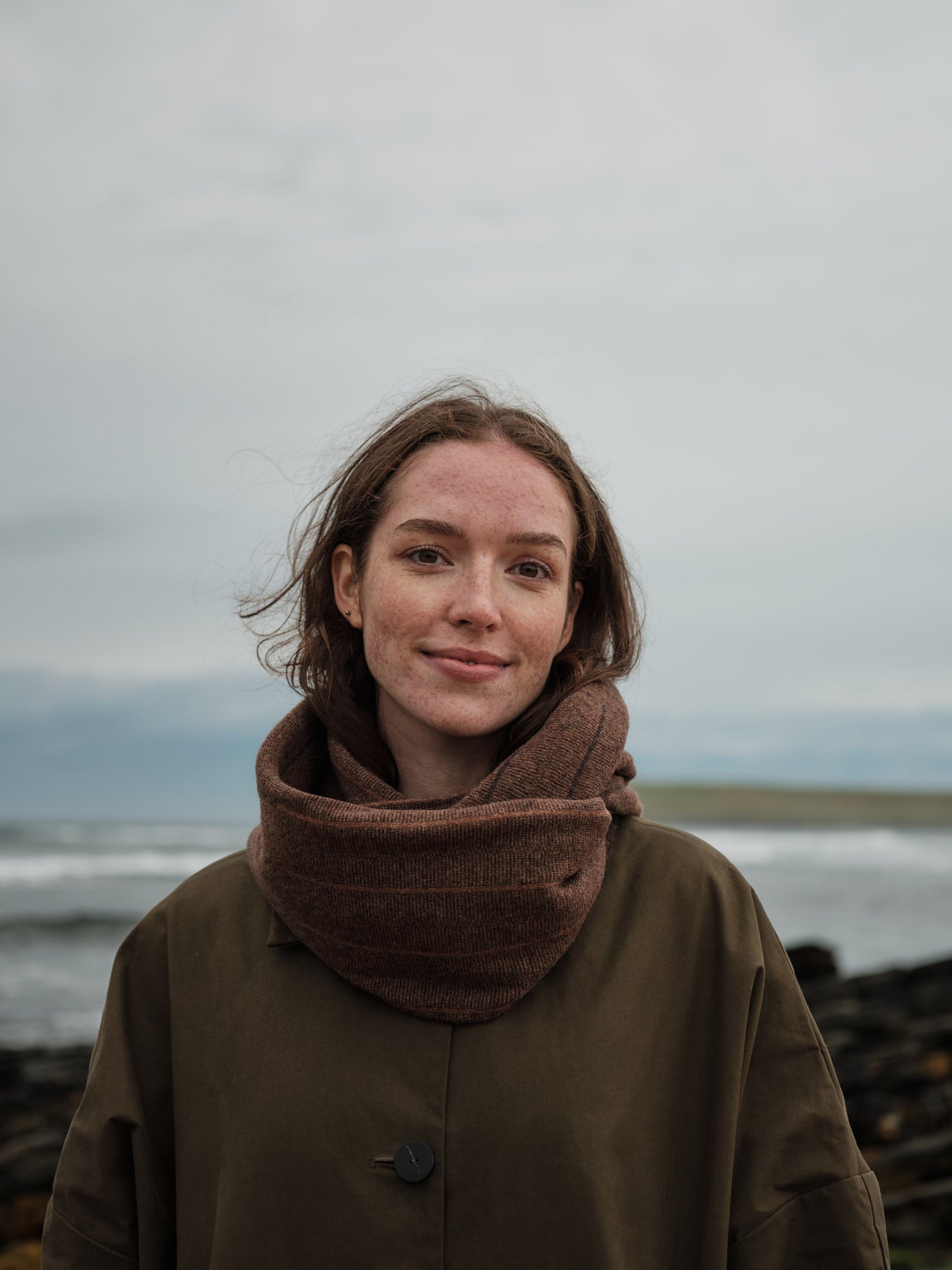 Circle Scarf "Reed" - Hazelnut & Loam