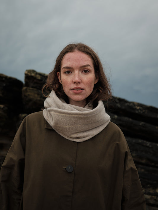 Circle Scarf "Reed" - Oat & Dove