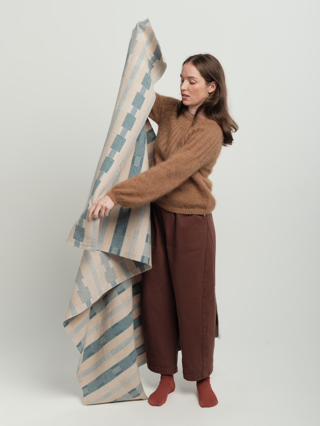 Blanket "Stockholm" - Swansdown, Oat, North Sea (PRE-ORDER)