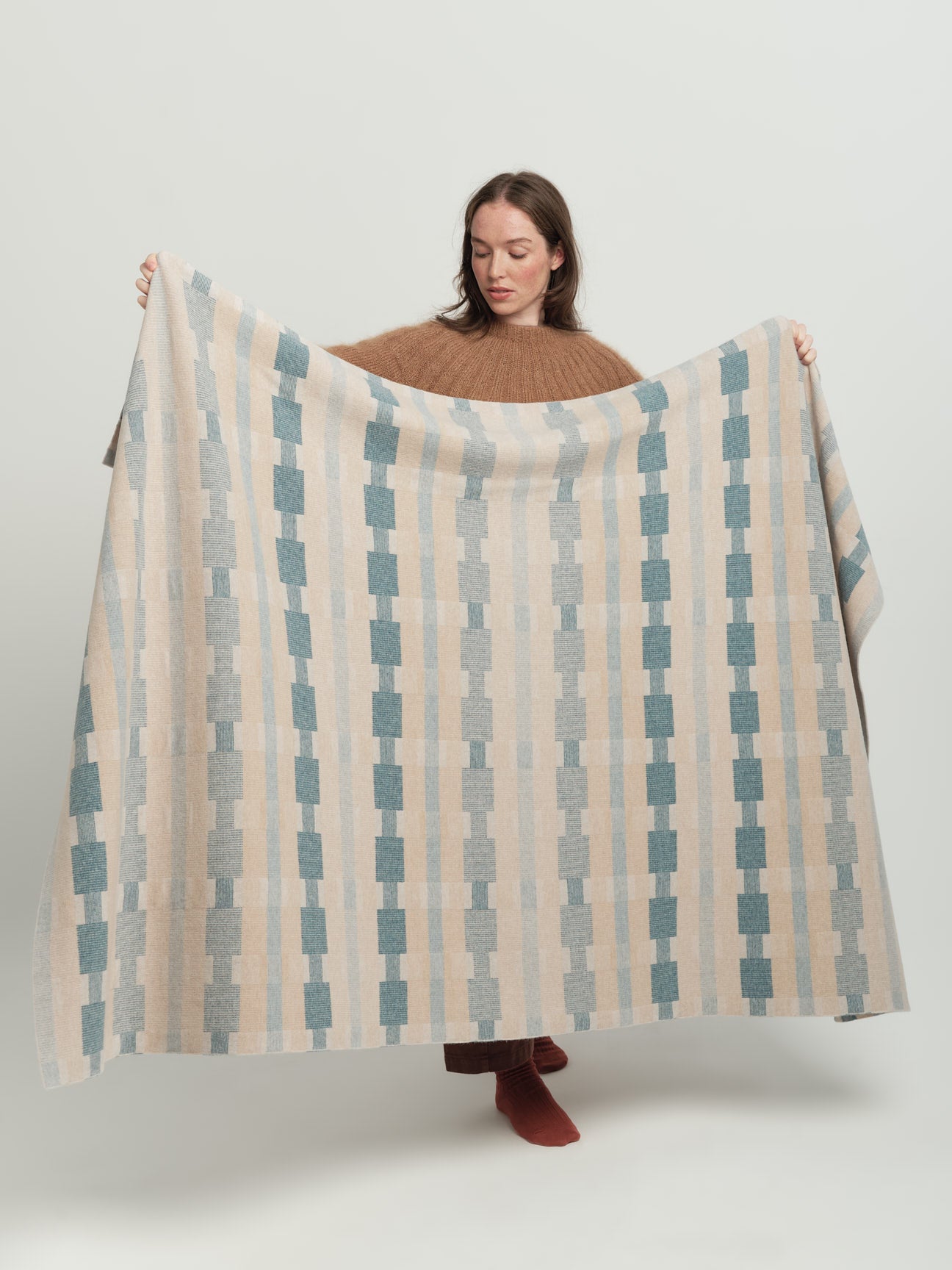 Blanket "Stockholm" - Swansdown, Oat, North Sea (PRE-ORDER)