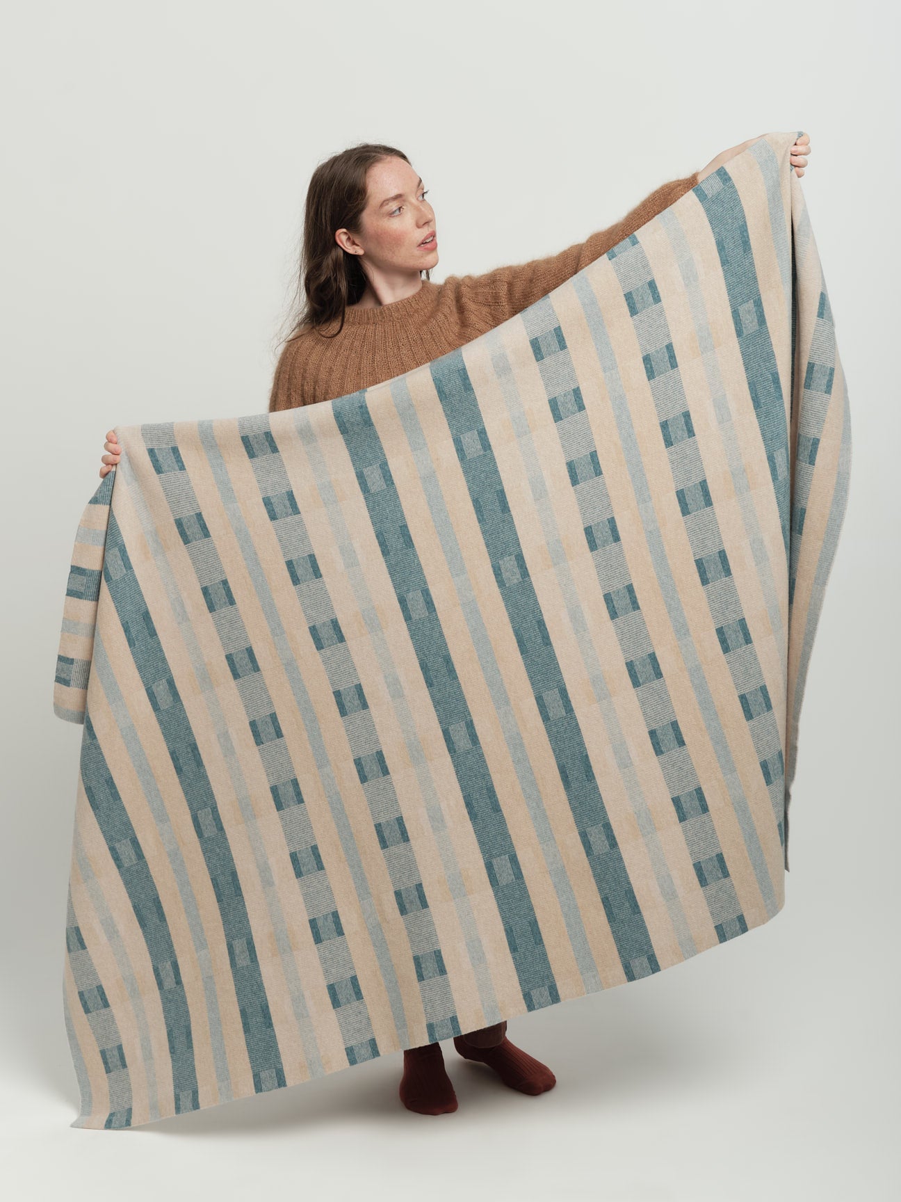 Blanket "Stockholm" - Swansdown, Oat, North Sea (PRE-ORDER)