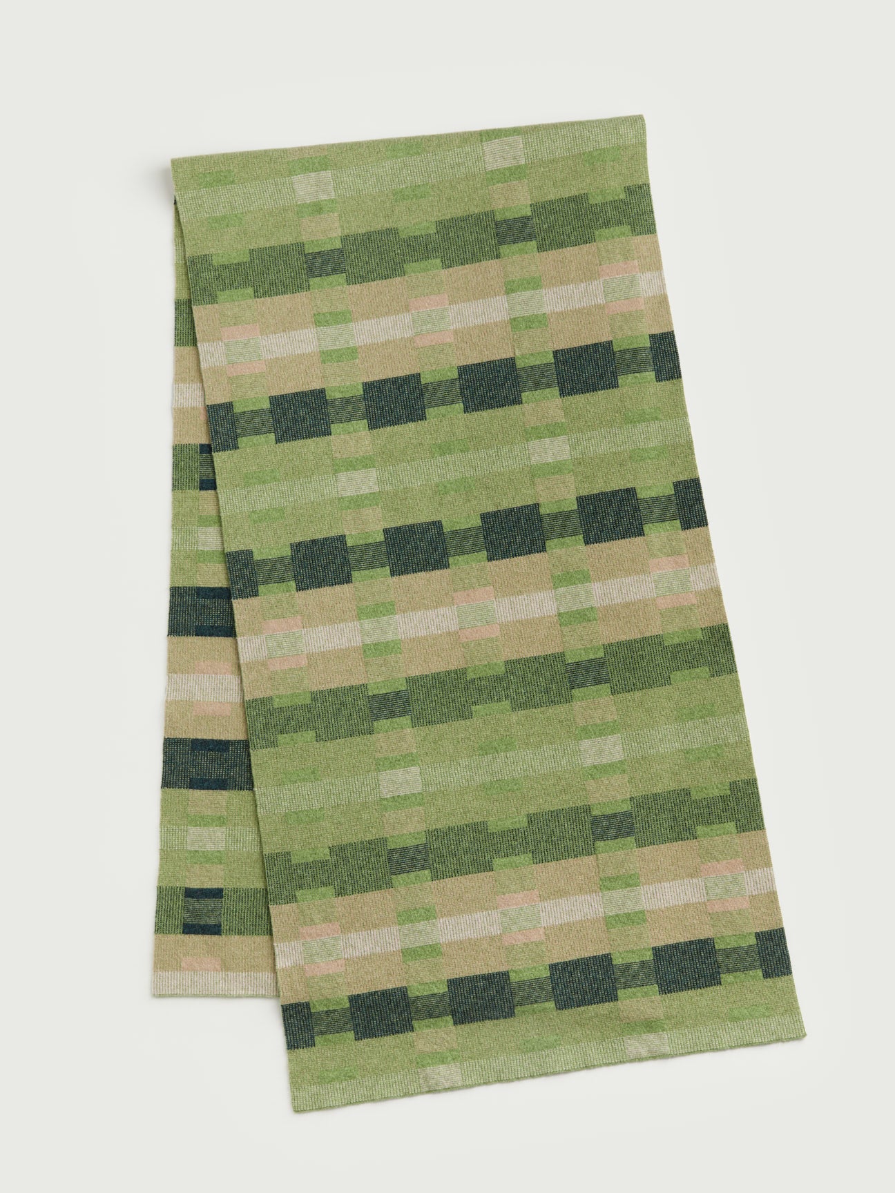 Scarf "Stockholm" - Field Green, Barley, Ink