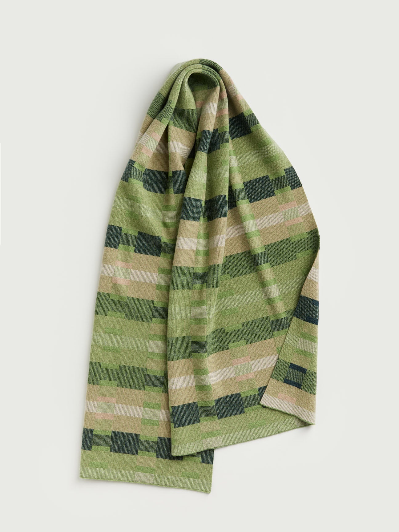 Scarf "Stockholm" - Field Green, Barley, Ink