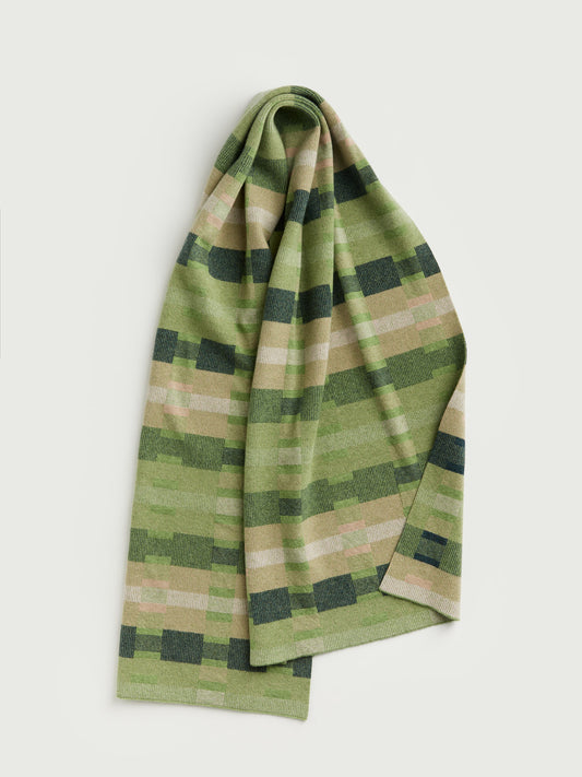 Scarf "Stockholm" - Field Green, Barley, Ink
