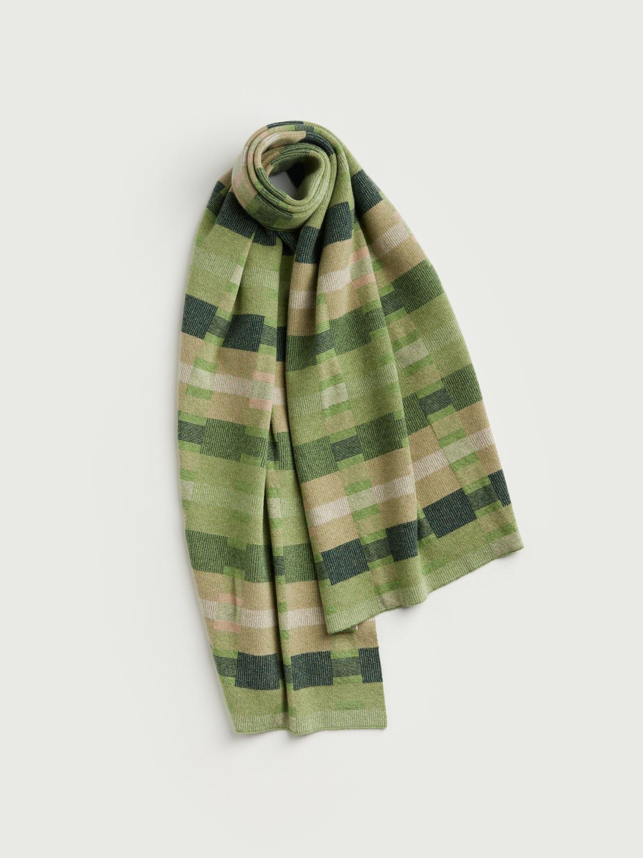 Scarf "Stockholm" - Field Green, Barley, Ink