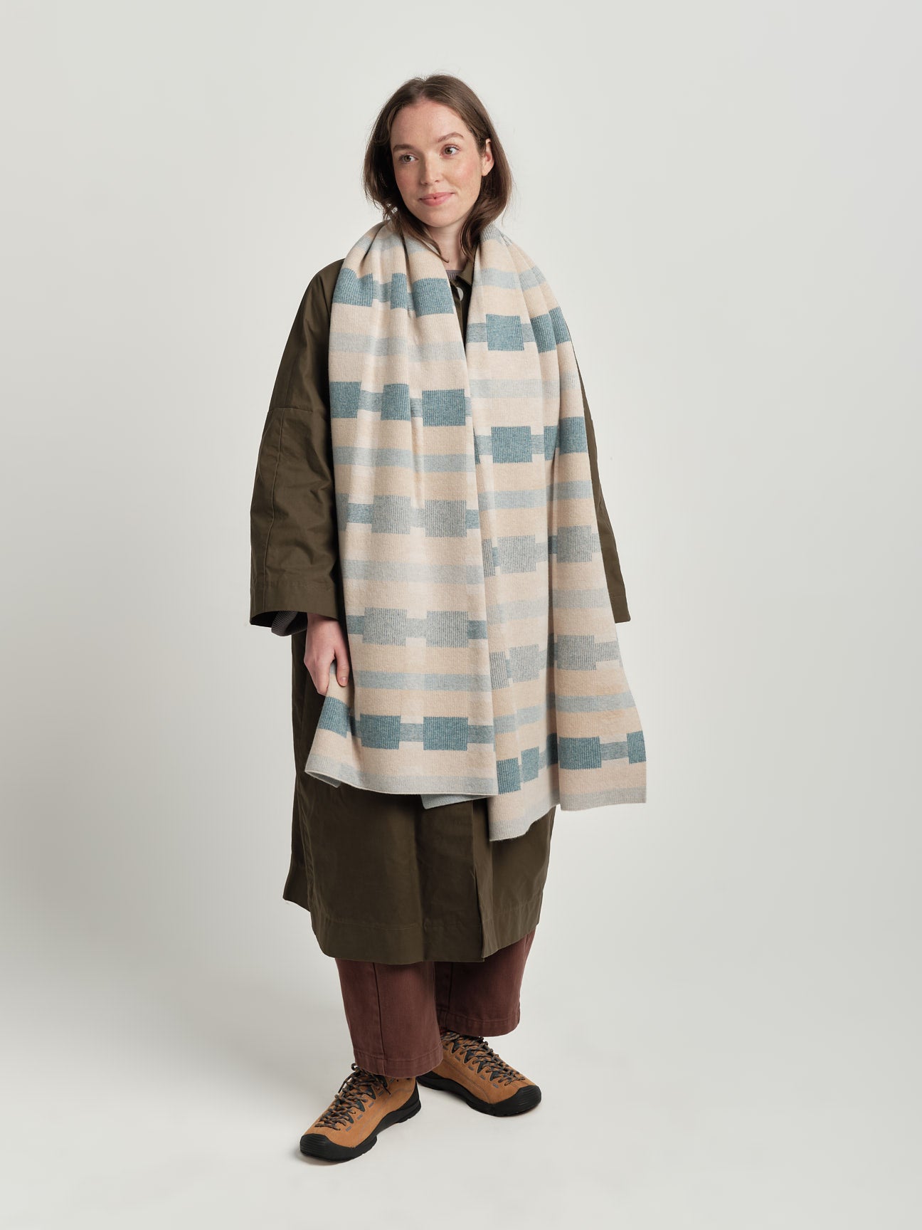 Scarf "Stockholm" - Swansdown, Oat, North Sea (Pre-Order, delivery from 26th January)