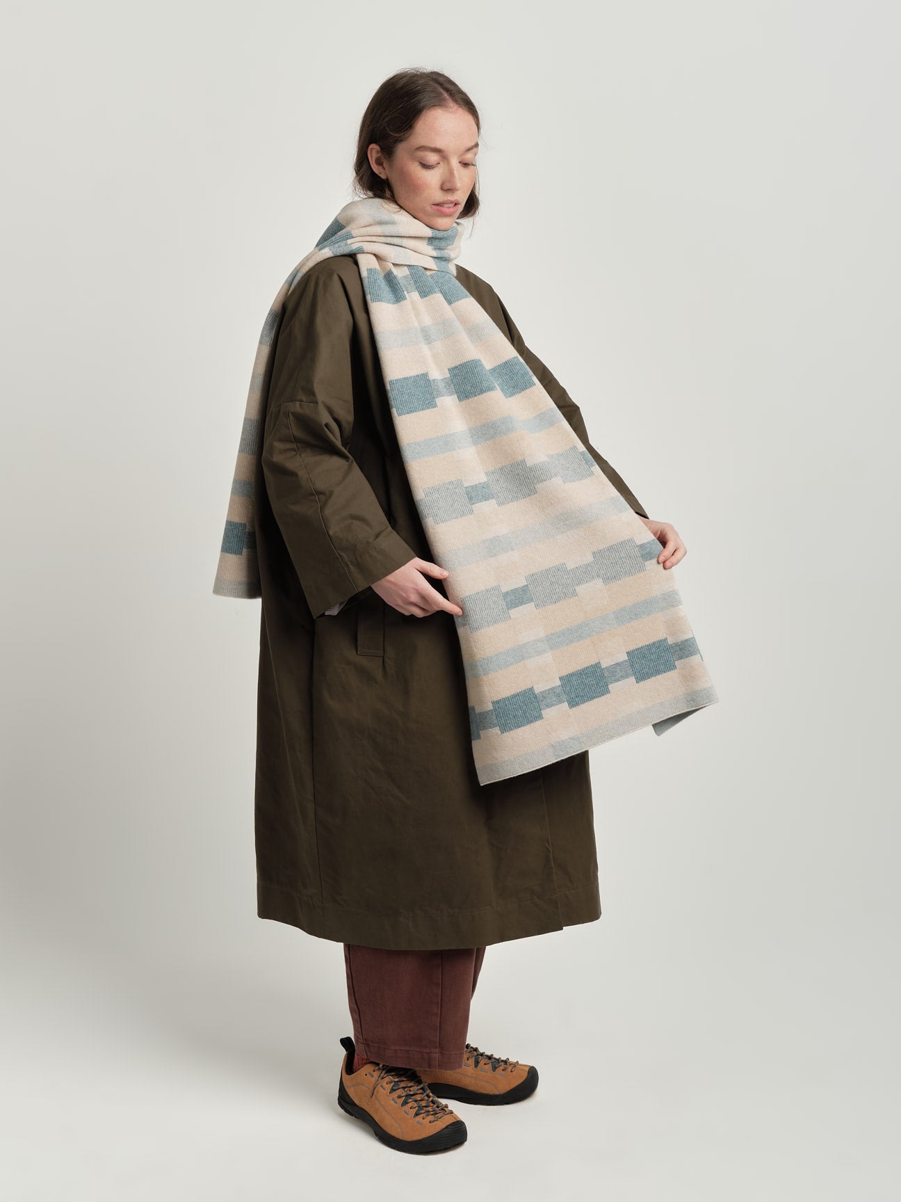 Scarf "Stockholm" - Swansdown, Oat, North Sea (Pre-Order, delivery from 26th January)